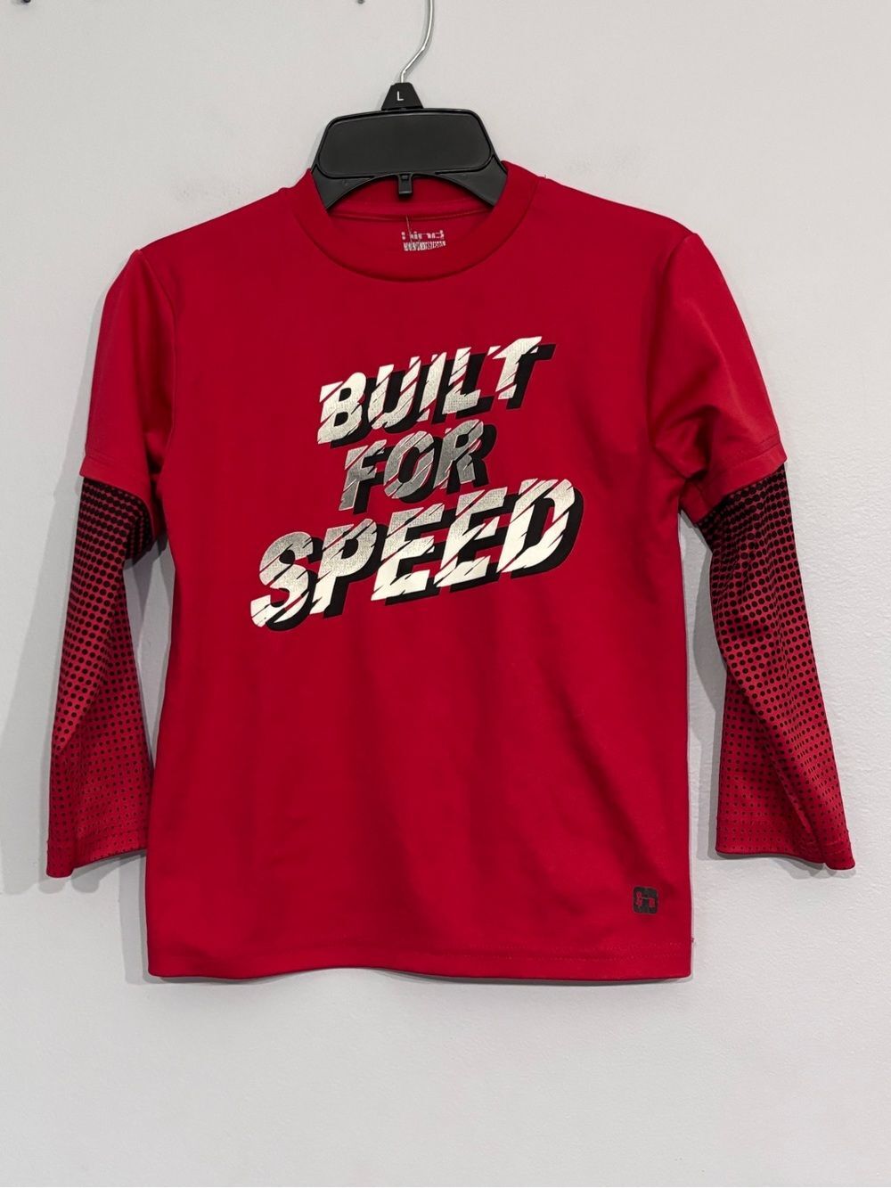 Hind Performance | Red Long Sleeve Boys Car Racing T Shirt Size 5/6